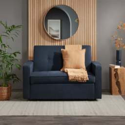 Otto - Fold-Out Sofa Bed - Blue - Fabric - thumbnail 2