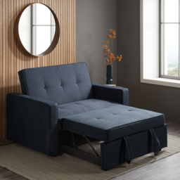 Otto - Fold-Out Sofa Bed - Blue - Fabric - thumbnail 4