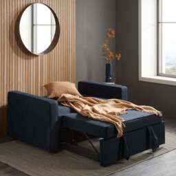 Otto - Fold-Out Sofa Bed - Blue - Fabric - thumbnail 3