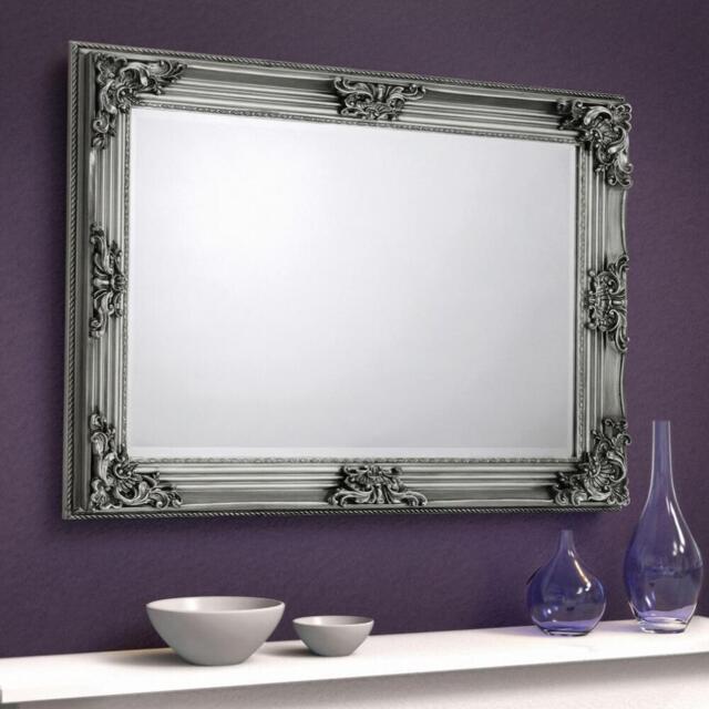 Rococo - Wall Mirror - Pewter - Mirror/Metal - Happy Beds - image 1