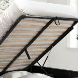 Oslo - King Size - Ottoman Storage Bed - Black - Wooden - 5ft - Happy Beds - thumbnail 5