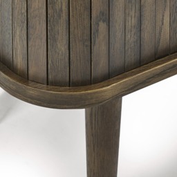 Arya - Bedside Table with Storage - Dark Oak - Wooden - Happy Beds - thumbnail 7