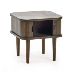 Arya - Bedside Table with Storage - Dark Oak - Wooden - Happy Beds - thumbnail 5