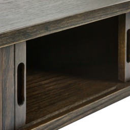 Arya - Bedside Table with Storage - Dark Oak - Wooden - Happy Beds - thumbnail 6
