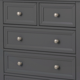 Maine - 3+3 Drawer Chest - Dark Grey - Wooden - Happy Beds - thumbnail 3