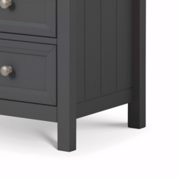 Maine - 3+3 Drawer Chest - Dark Grey - Wooden - Happy Beds - thumbnail 4