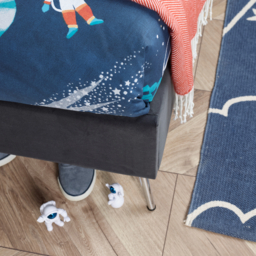 Space - Kids’ Bed - Grey - Velvet  - 3ft - Happy Beds - thumbnail 4