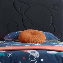 Space - Kids’ Bed - Grey - Velvet  - 3ft - Happy Beds - thumbnail 8