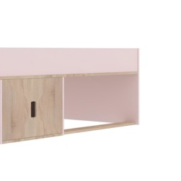Arctic - Single - Kids Cabin Storage Bed - Pink and Oak - Wood - 3ft - Happy Beds - thumbnail 5