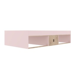 Arctic - Single - Kids Cabin Storage Bed - Pink and Oak - Wood - 3ft - Happy Beds - thumbnail 2