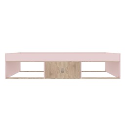 Arctic - Single - Kids Cabin Storage Bed - Pink and Oak - Wood - 3ft - Happy Beds - thumbnail 3