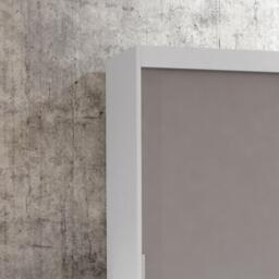 Lynx - 2 Door Sliding Wardrobe With Mirror - White/Grey - Mirror/Wooden - Happy Beds - thumbnail 4