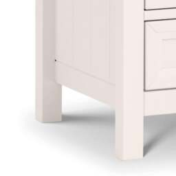 Maine - 3 Drawer Bedside Table - White - Wooden - Happy Beds - thumbnail 5