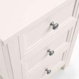 Maine - 3 Drawer Bedside Table - White - Wooden - Happy Beds - thumbnail 3