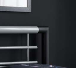 Faro - Double Black and Silver Finish Metal Bed Frame - 4ft- - Happy Beds - thumbnail 3