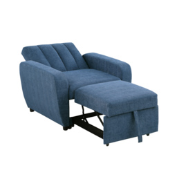 Gibson - Chair Sofa Bed - Blue - Fabric - Single Chair - Make It Homely - thumbnail 4