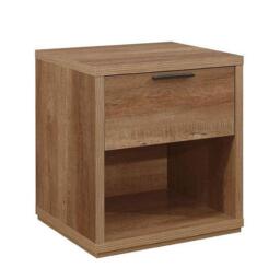 Stockwell - Rustic 1 Drawer Bedside Table - Oak - Wooden - Happy Beds - thumbnail 3