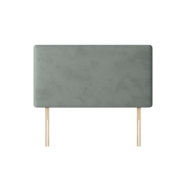 Cornell - Super King Size - Plain Headboard - Light Grey - Velvet - 6ft - Happy Beds - image 1