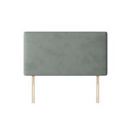 Cornell - Super King Size - Plain Headboard - Light Grey - Velvet - 6ft - Happy Beds - thumbnail 1