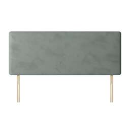 Cornell - Super King Size - Plain Headboard - Light Grey - Velvet - 6ft - Happy Beds - thumbnail 5