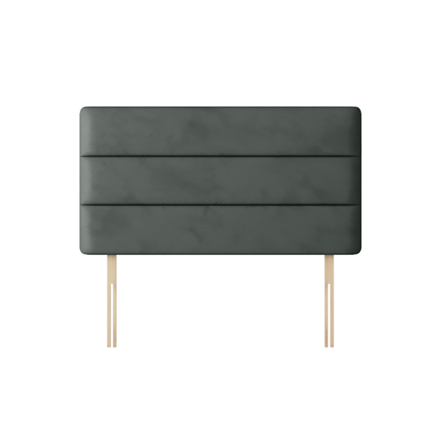 Cornell - Super King Size - Lined Headboard - Dark Grey - Velvet - 6ft - Happy Beds - image 1