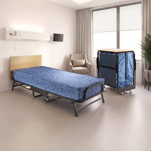 Jay-Be Small Single - Crown Windermere Folding Guest Bed with Waterproof Deep Sprung Mattress - 2ft6 - Happy Beds - image 1