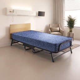 Jay-Be Small Single - Crown Windermere Folding Guest Bed with Waterproof Deep Sprung Mattress - 2ft6 - Happy Beds - thumbnail 2