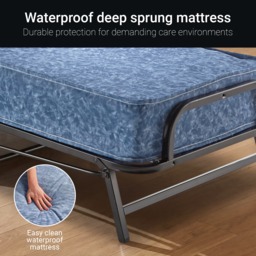Jay-Be Small Single - Crown Windermere Folding Guest Bed with Waterproof Deep Sprung Mattress - 2ft6 - Happy Beds - thumbnail 6