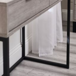 Bali Grey Oak 2 Drawer Wooden Dressing Table & Desk - thumbnail 2
