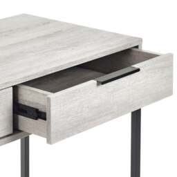 Bali Grey Oak 2 Drawer Wooden Dressing Table & Desk - thumbnail 7