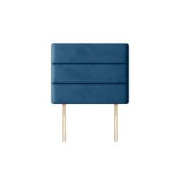 Cornell - Single - Lined Headboard - Blue - Velvet - 3ft - Happy Beds - thumbnail 3