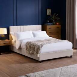 Aylen - King Size - Low Footend Bed - Oatmeal - Fabric - 5ft