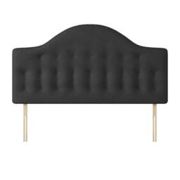 Victor - Small Double - Buttoned Headboard - Dark Grey - Charcoal - Fabric - 4ft - Happy Beds - thumbnail 5
