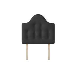 Victor - Small Double - Buttoned Headboard - Dark Grey - Charcoal - Fabric - 4ft - Happy Beds - thumbnail 3