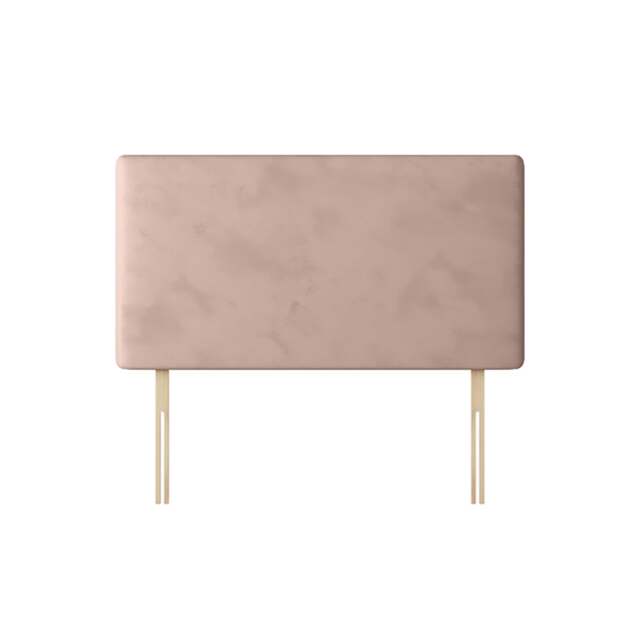 Cornell - Small Double - Plain Headboard - Pink - Velvet - 4ft - Happy Beds - image 1
