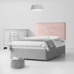 Cornell - Small Double - Plain Headboard - Pink - Velvet - 4ft - Happy Beds - thumbnail 2