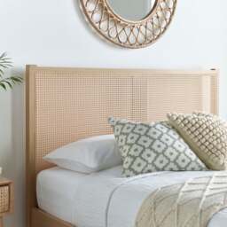 Carson - King Size - Rattan Ottoman Storage Bed - Oak - Wooden - 5ft - Happy Beds - thumbnail 7
