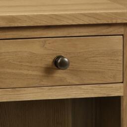 Marlborough - 1 Drawer Bedside Table - Oak - Wooden - Happy Beds - thumbnail 4