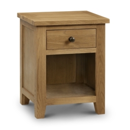 Marlborough - 1 Drawer Bedside Table - Oak - Wooden - Happy Beds - thumbnail 3