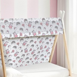 Peppa Pig - Toddler - Tent Bed with Peppa Pig Fabric Sheet - White/Oak - Fabric/Oak - thumbnail 3