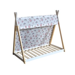 Peppa Pig - Toddler - Tent Bed with Peppa Pig Fabric Sheet - White/Oak - Fabric/Oak - thumbnail 4