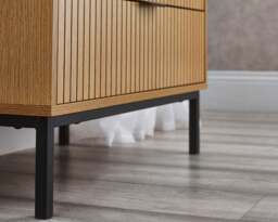 Sia Oak 3 Drawer Wooden Chest - thumbnail 3