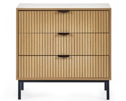 Sia Oak 3 Drawer Wooden Chest - thumbnail 7