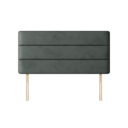 Cornell - King Size - Lined Headboard - Dark Grey - Velvet - 5ft - Happy Beds - thumbnail 4