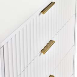 Murano - 5 Drawer Chest - White - Wooden - Happy Beds - thumbnail 4