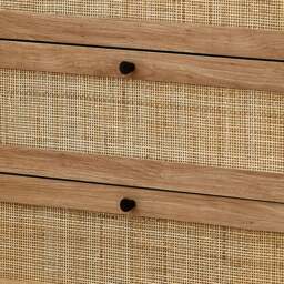 Padstow - 3 Drawer Chest - Oak - Wooden/Rattan - Happy Beds - thumbnail 5