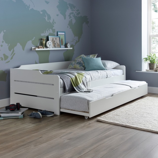 Copella - Single - Day Bed - Guest Bed - White - Wood - 3ft - Happy Beds - image 1