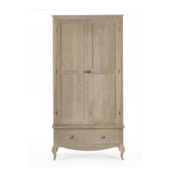 Camille - 2-Door 1-Drawer Combination Wardrobe - Oak - Wooden - Happy Beds - thumbnail 6