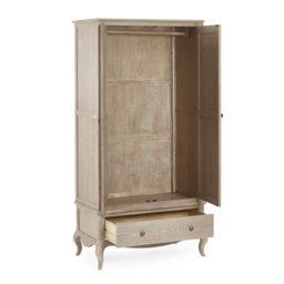 Camille - 2-Door 1-Drawer Combination Wardrobe - Oak - Wooden - Happy Beds - thumbnail 5