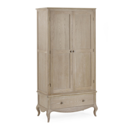 Camille - 2-Door 1-Drawer Combination Wardrobe - Oak - Wooden - Happy Beds - thumbnail 4